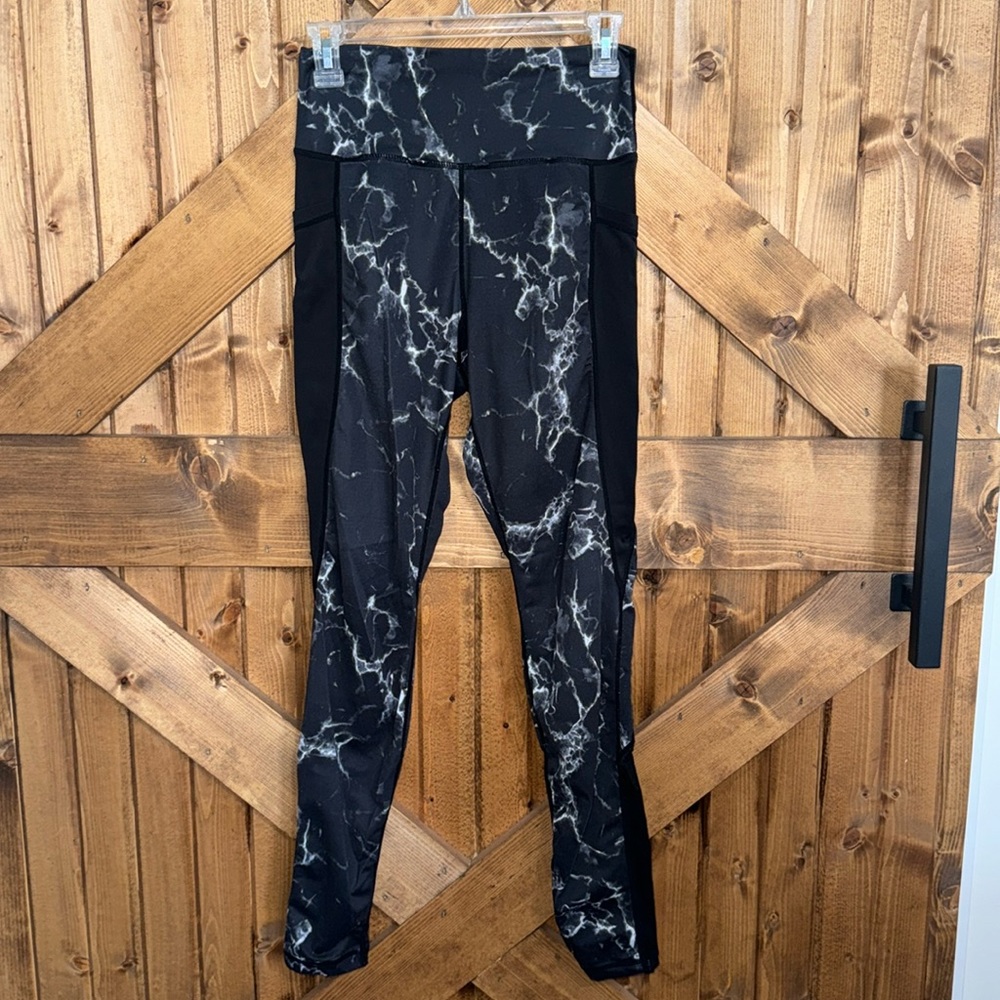 BuffBunny Collection Black Marble Leggings